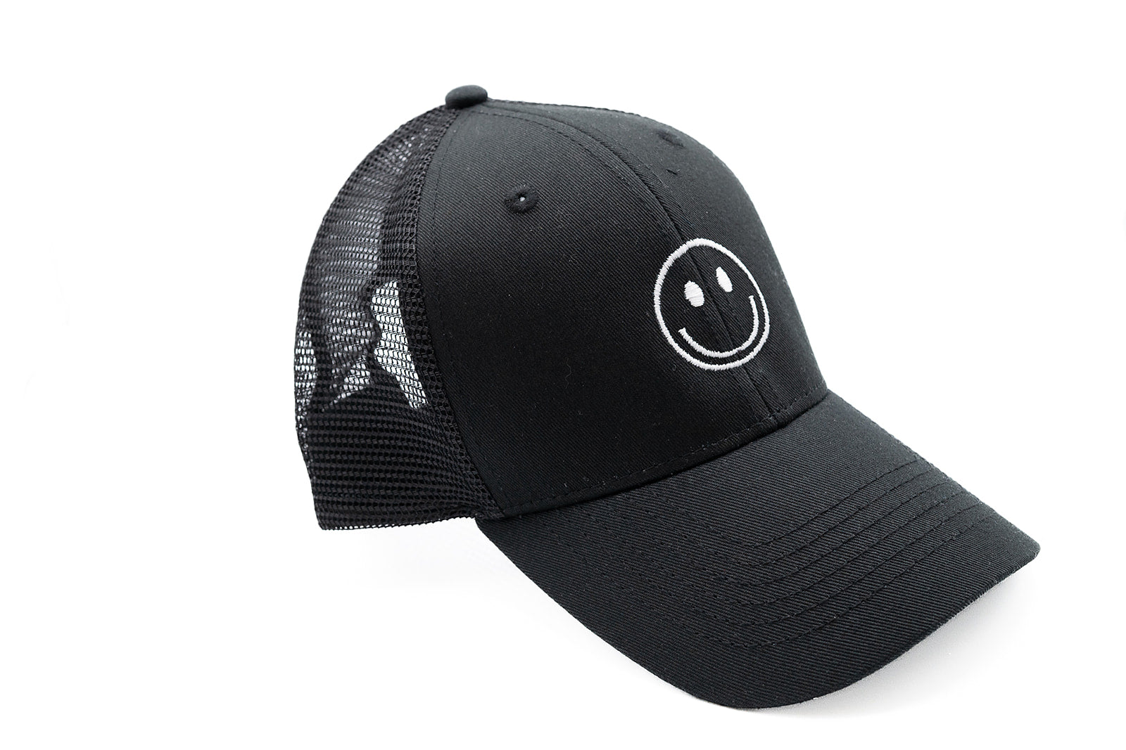 Smiley Hat in Black Snapback