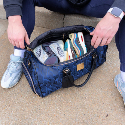 Blue Camo Weekender Duffle Bag