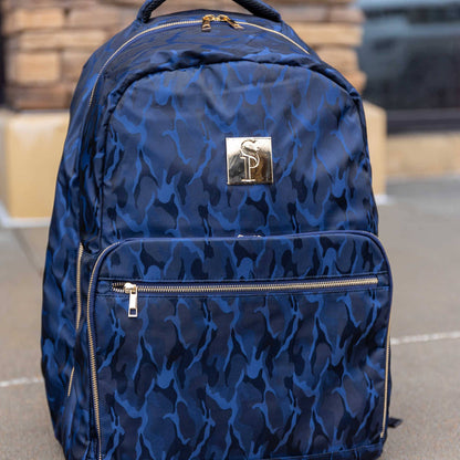 Blue Camo Commuter Bag