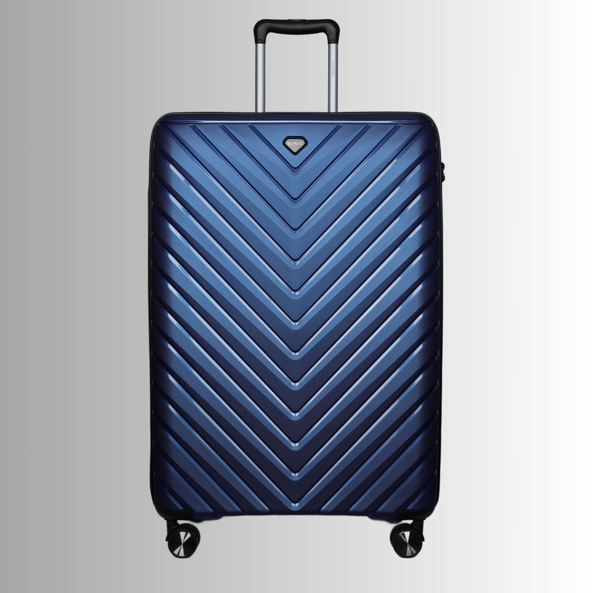 28-inch Blue Hardcase Roller Luggage with 360° Wheels & TSA Lock