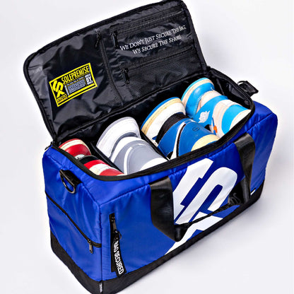 Blue Sneaker Duffel Bag