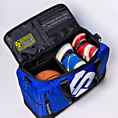 Blue Sneaker Duffel Bag