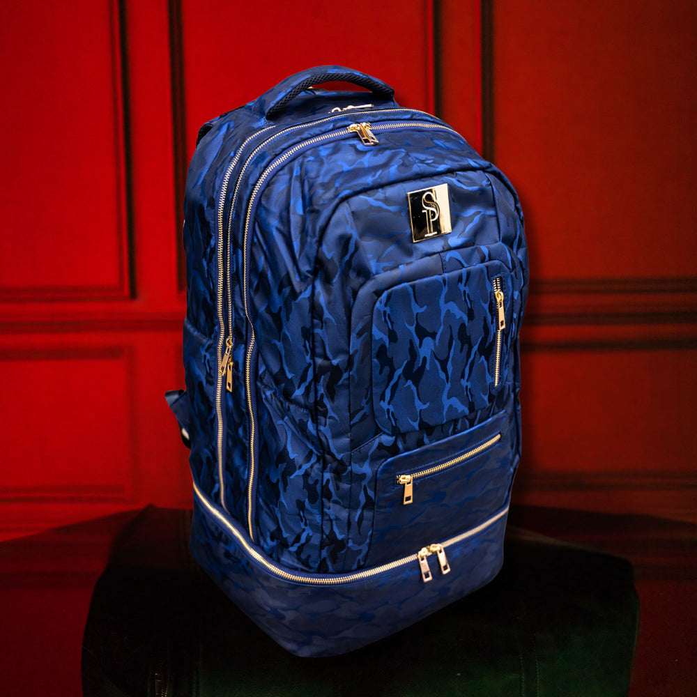 Blue Camo Backpack Signature Bag
