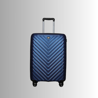 24-inch Blue Hardcase Roller Luggage with 360° Wheels & TSA Lock