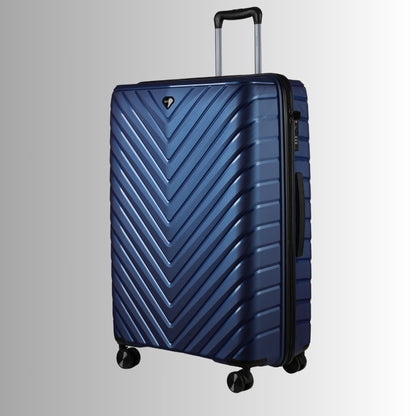 28-inch Blue Hardcase Roller Luggage with 360° Wheels & TSA Lock