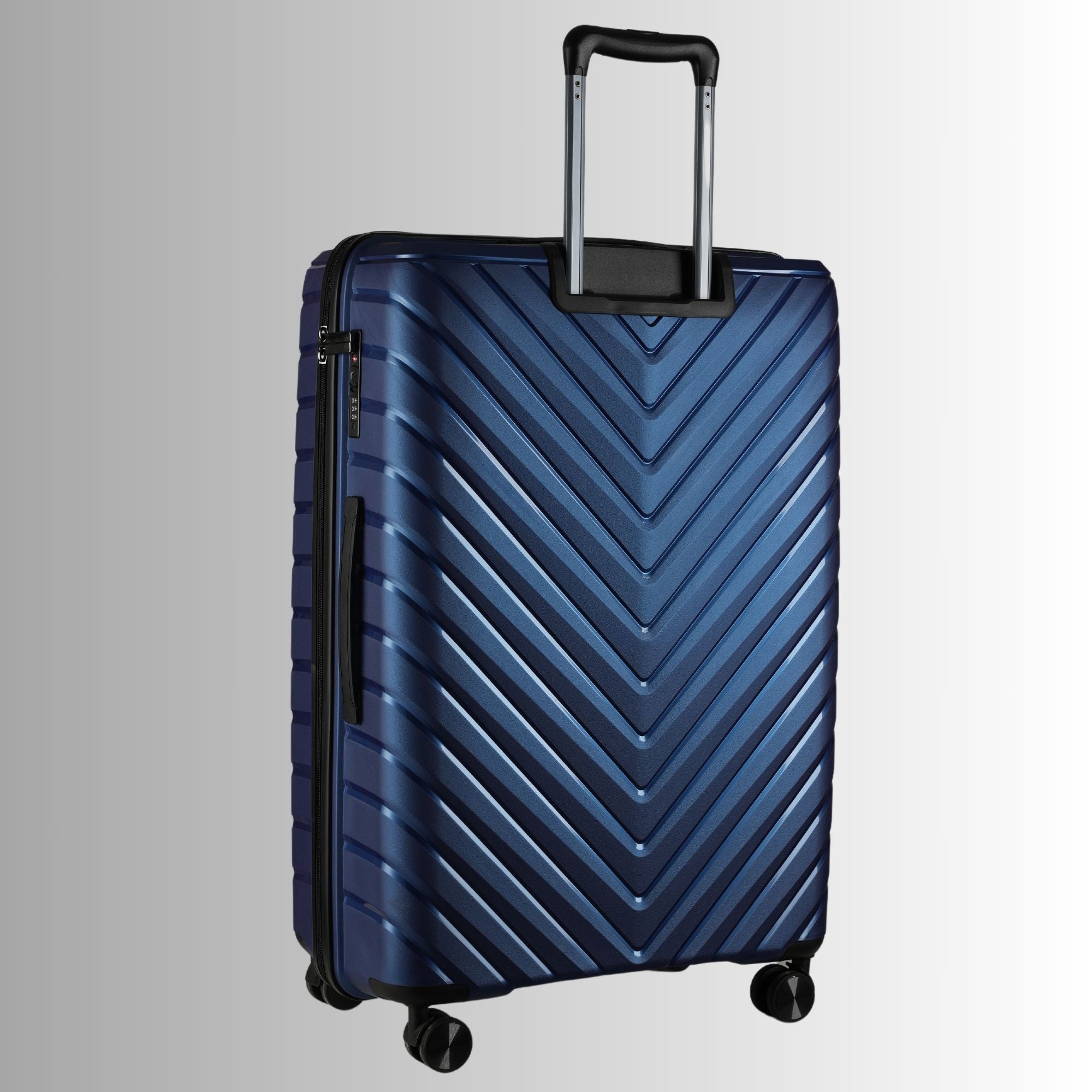 28-inch Blue Hardcase Roller Luggage with 360° Wheels & TSA Lock