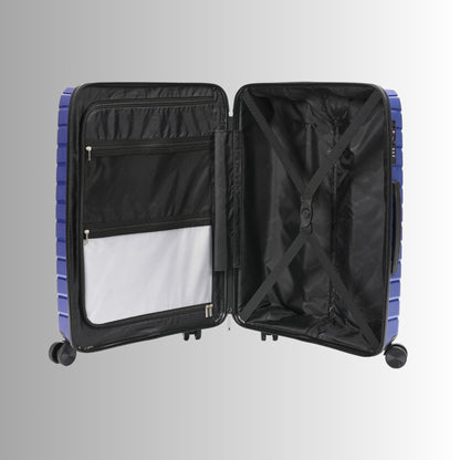 28-inch Blue Hardcase Roller Luggage with 360° Wheels & TSA Lock