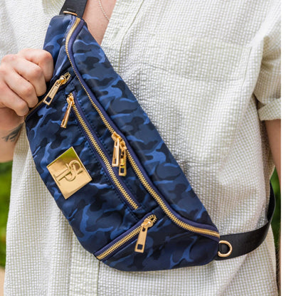 Blue Camo Sling Bag