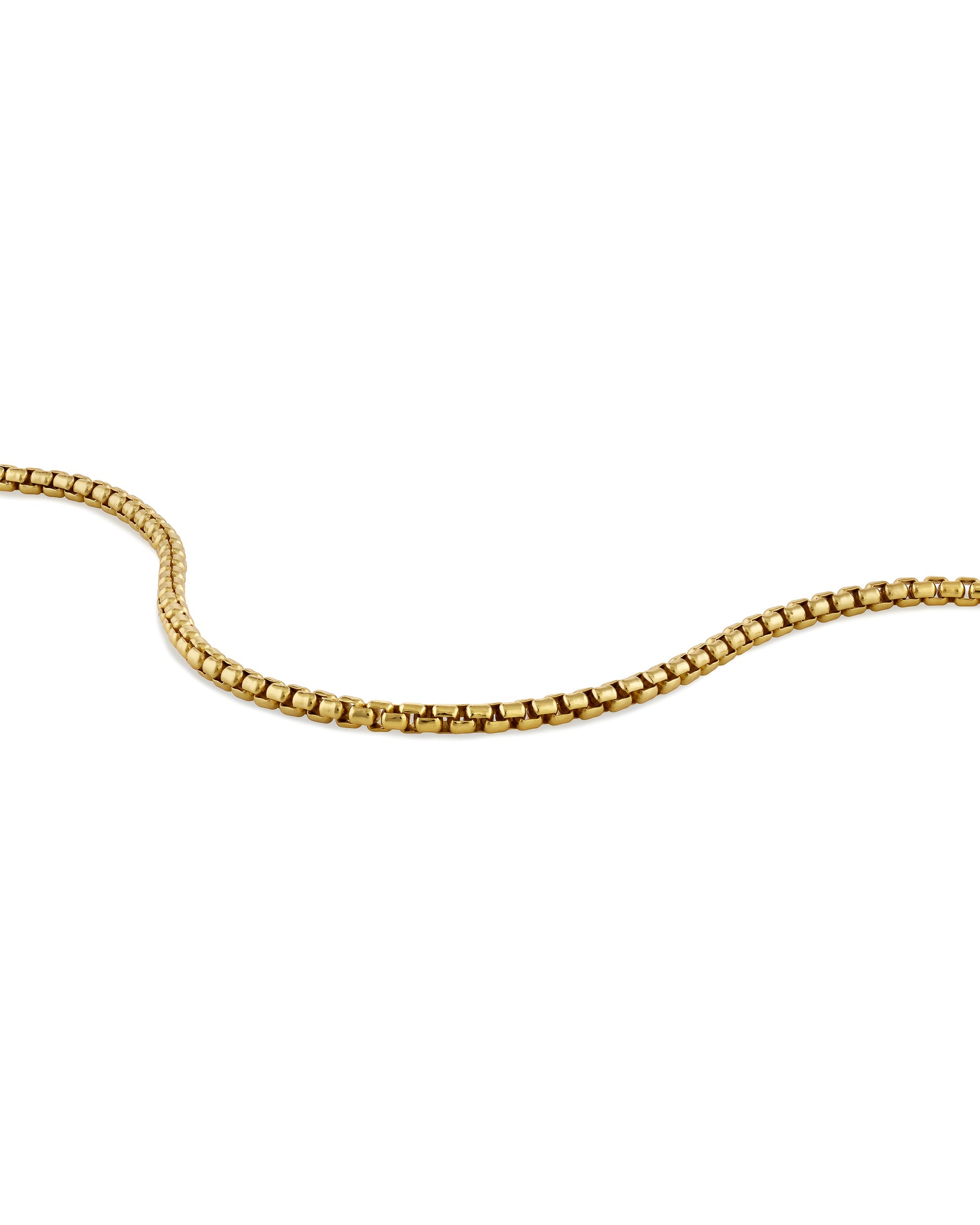 Box Chain Bracelet, 3MM - 14K Gold