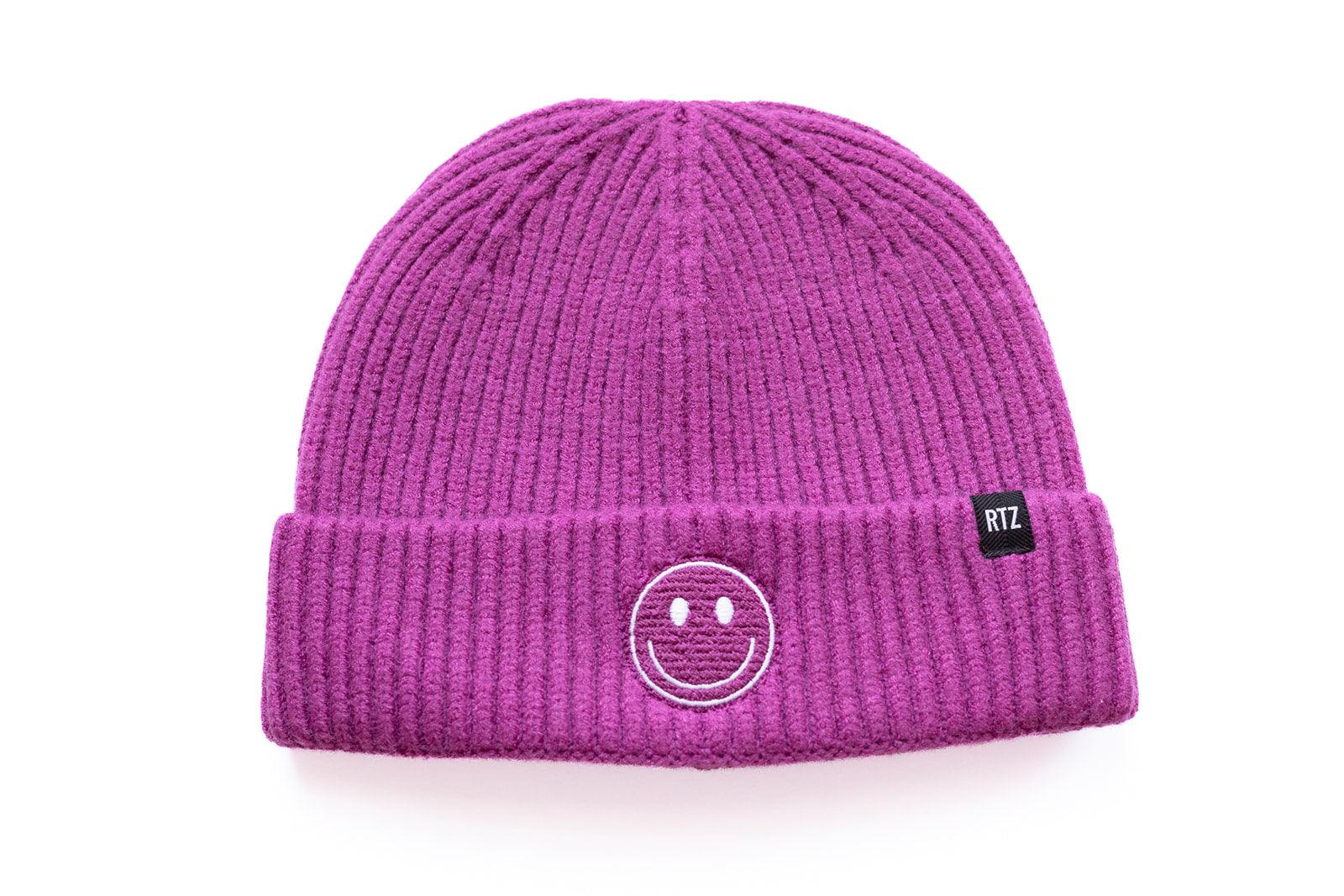 Cozy Smiley Face Knit Beanie