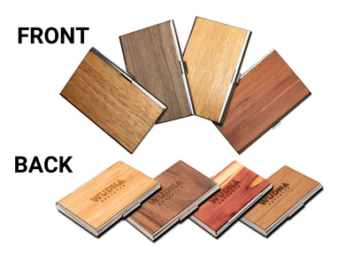 Handmade Wooden Business Card Holder (Sawtooth Mountains)