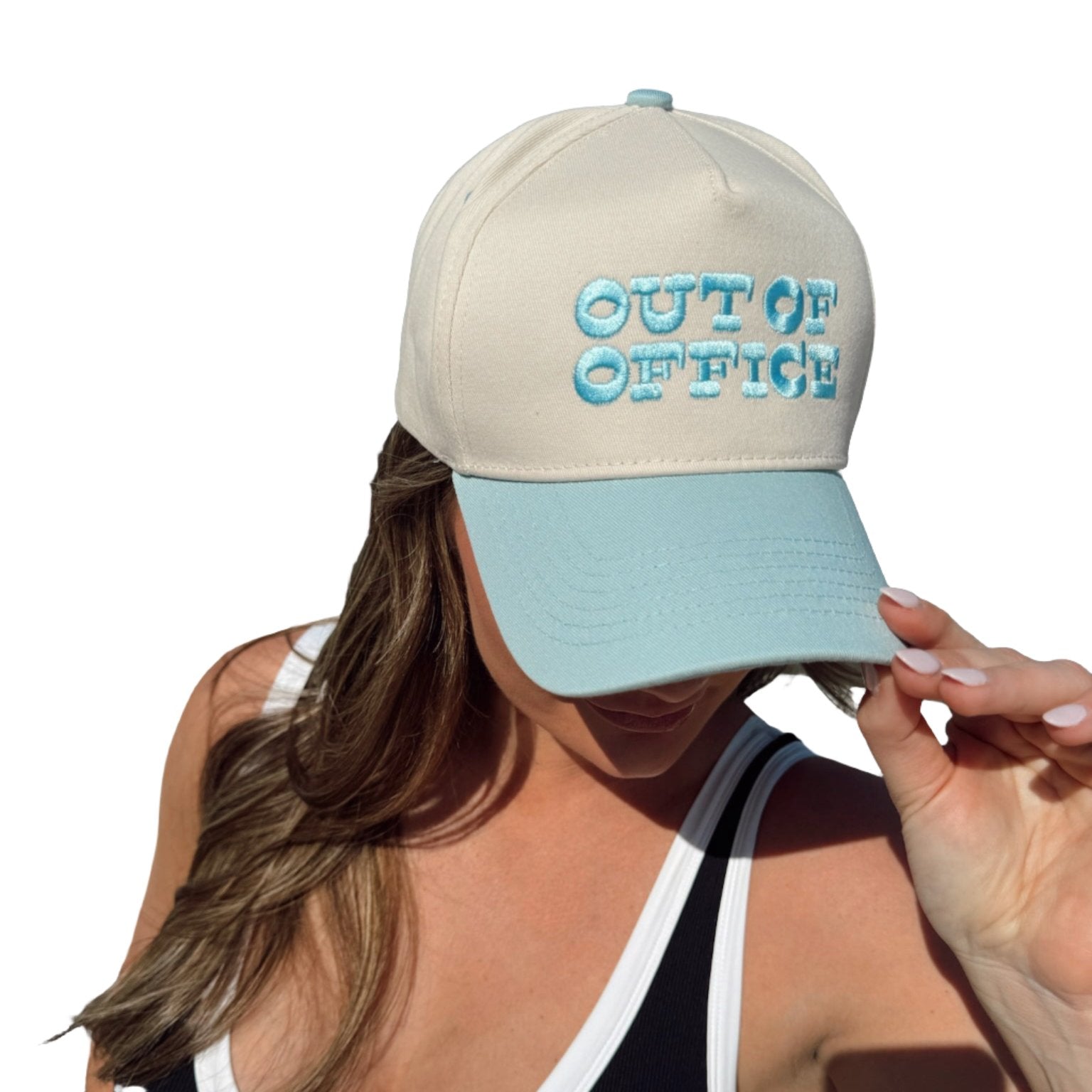 Out of Office - Baby Blue Vintage Trucker Hat