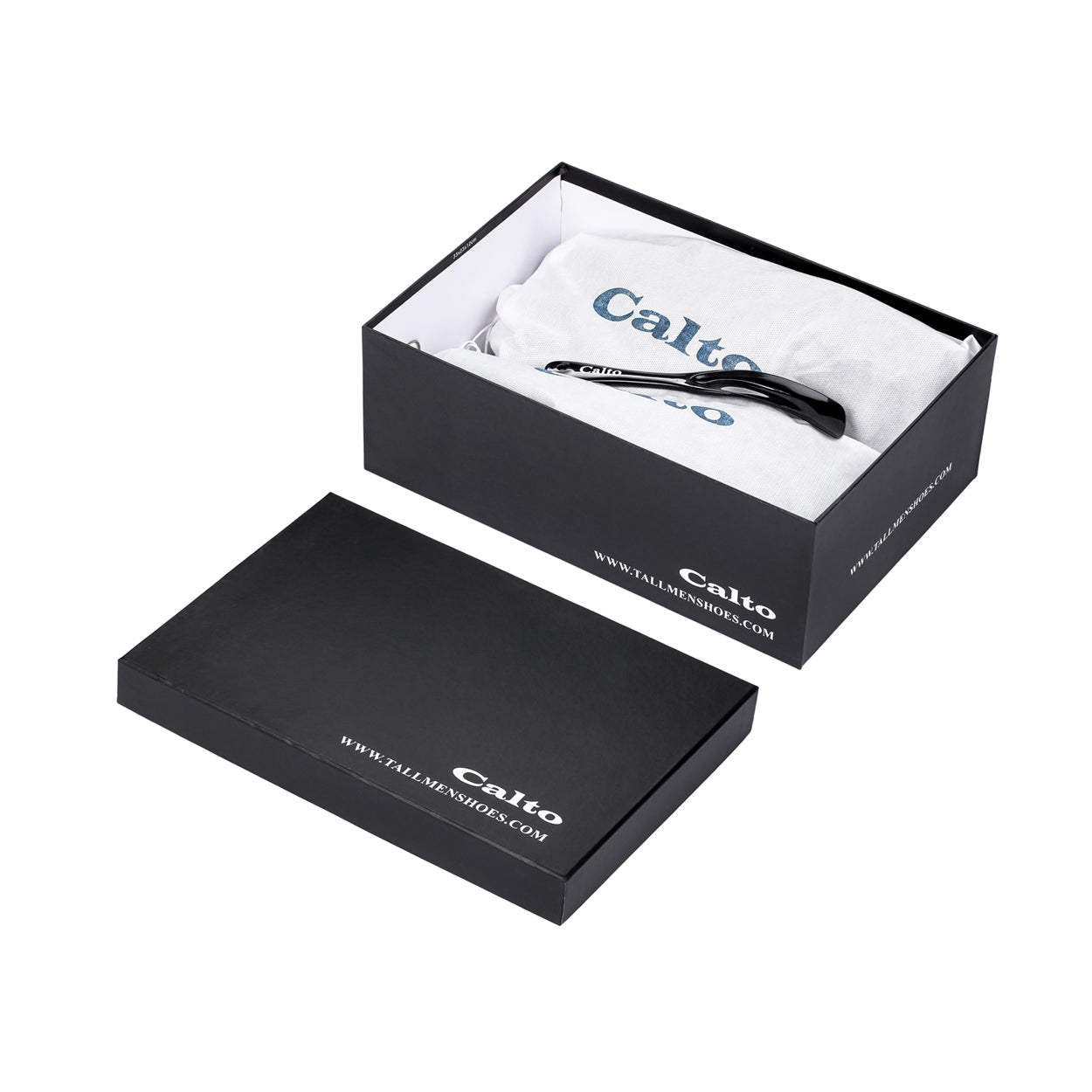 S4752 - 3 Inches Taller (White/Black) - High Top Men's Sneakers