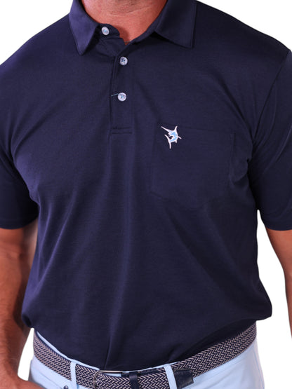 Men's Charleston Classic Cotton Polo. Navy