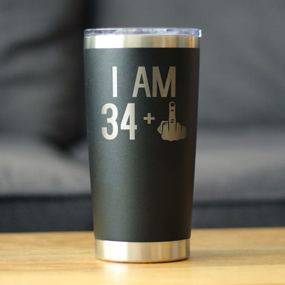 34 + 1 Middle Finger - 20 oz Coffee Tumbler