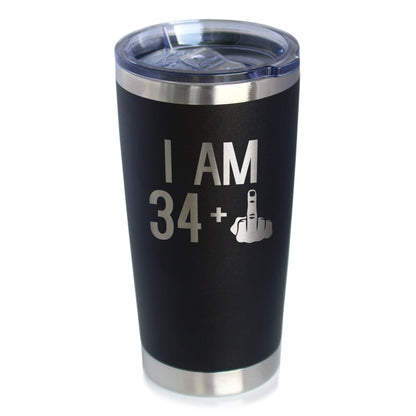 34 + 1 Middle Finger - 20 oz Coffee Tumbler