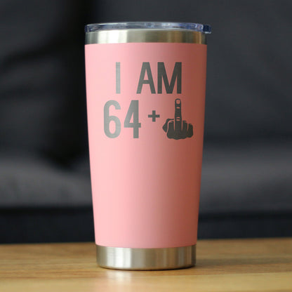 64 + 1 Middle Finger - 20 oz Coffee Tumbler