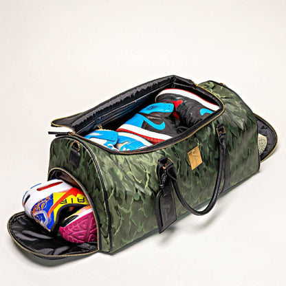 Green Camo Weekender Duffle Bag