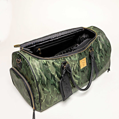 Green Camo Weekender Duffle Bag