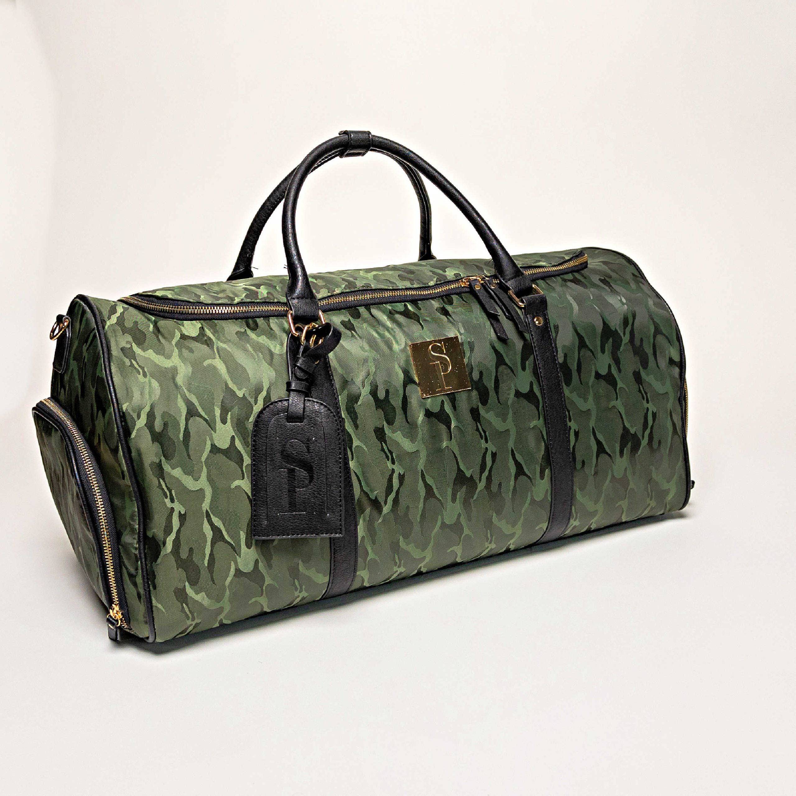 Green Camo Duffle Bag (New Weekender Design)