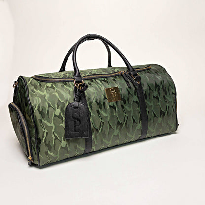 Green Camo Weekender Duffle Bag