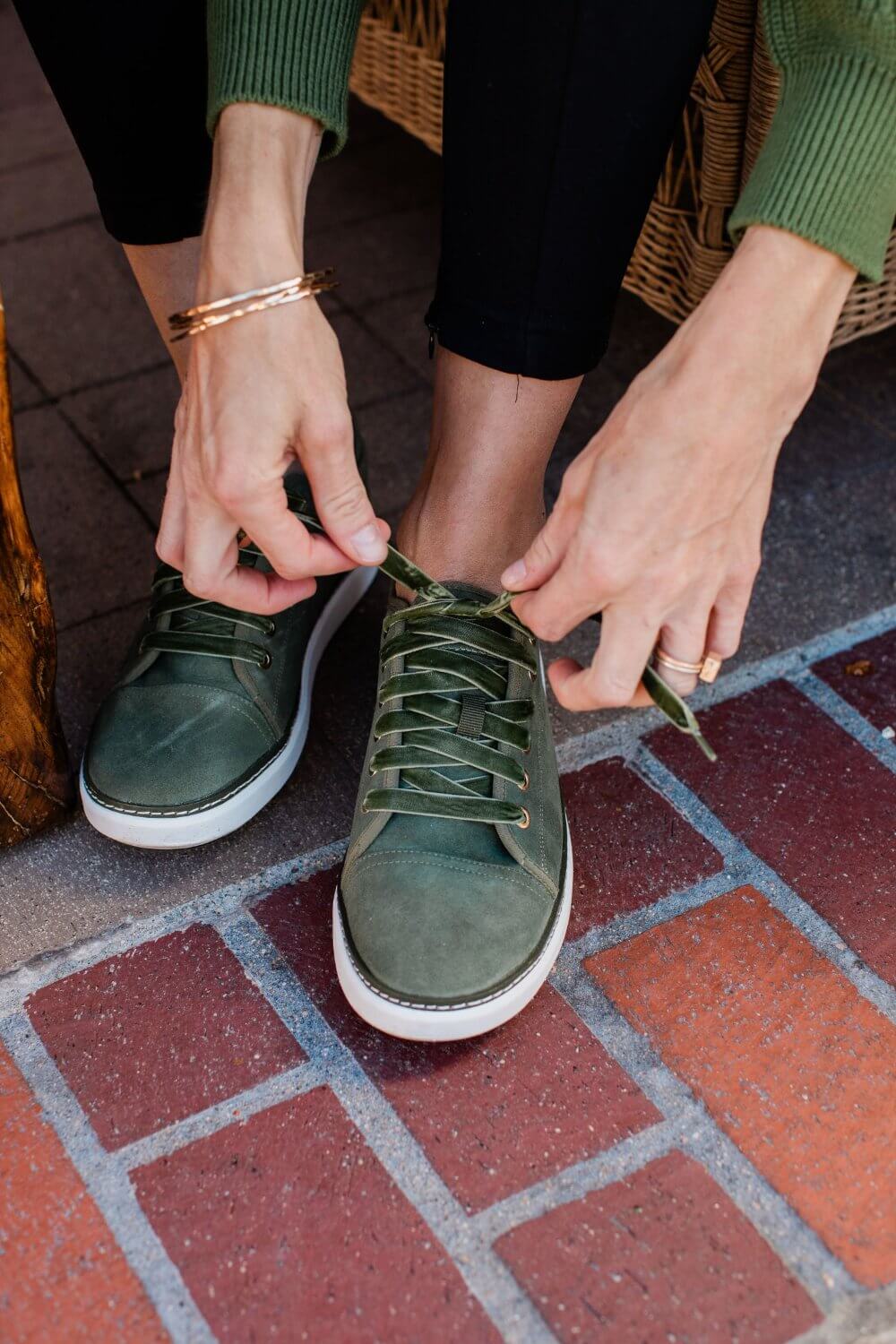 Charlotte Walker Grounding Shoes • Olive Suede