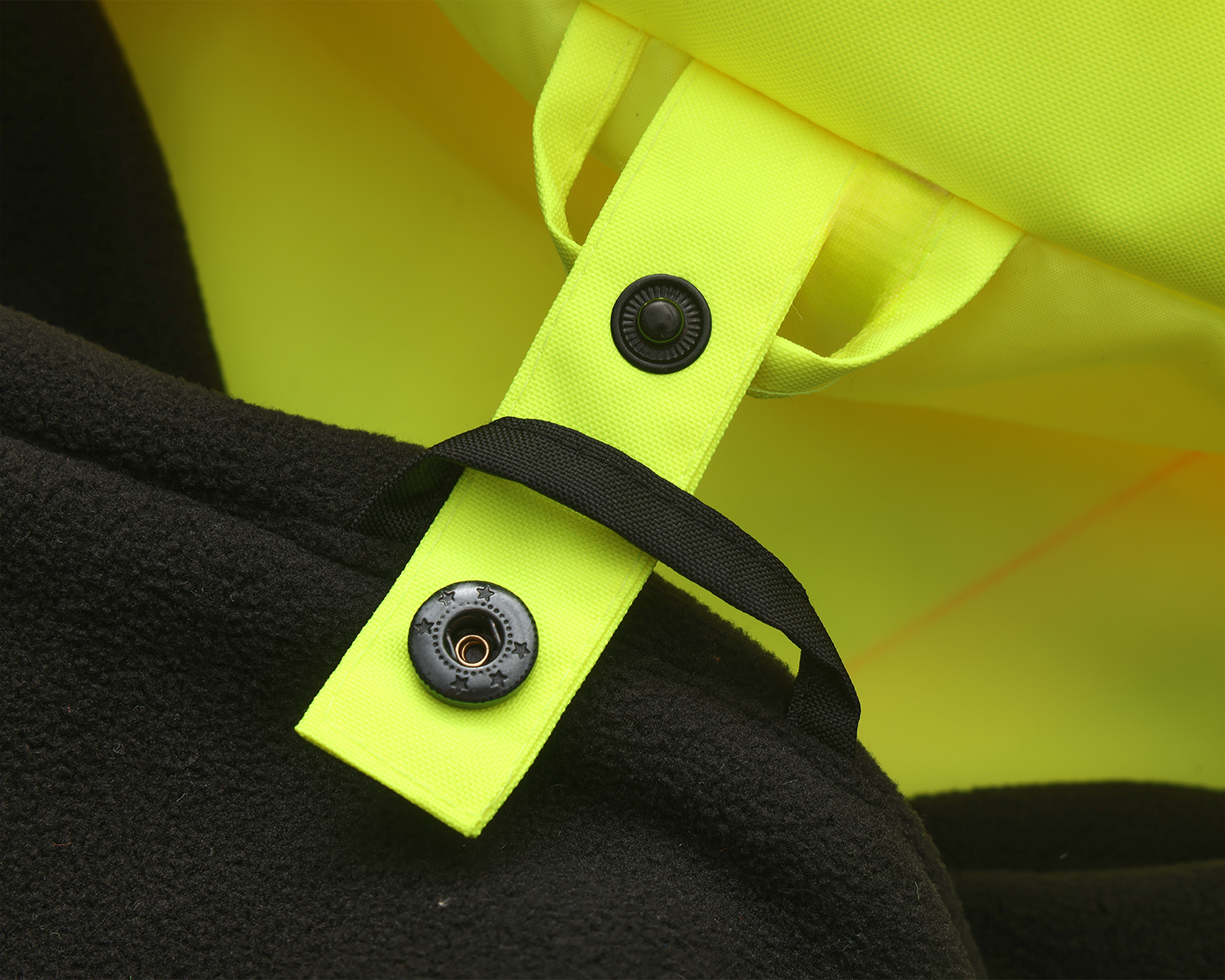 High Visibility 3-in-1 Hooded & Fleece Lined ANSI/ISEA 107-2020, Type R, Class 3 Two Tone, Contrast Trimmed Water Resistant Neon Safety Jacket [R71500]