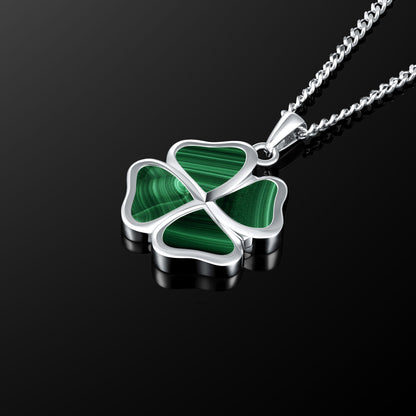 Clover Pendant - Malachite