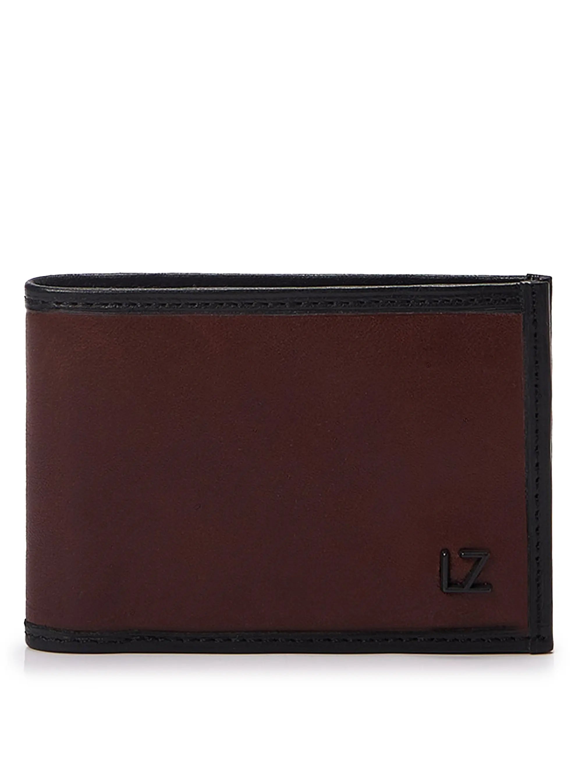 Coffee Leather Classic Wallet With Removable Card Holder