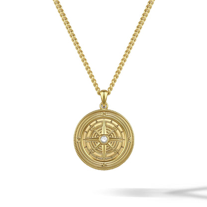 Compass Pendant - 14K Gold