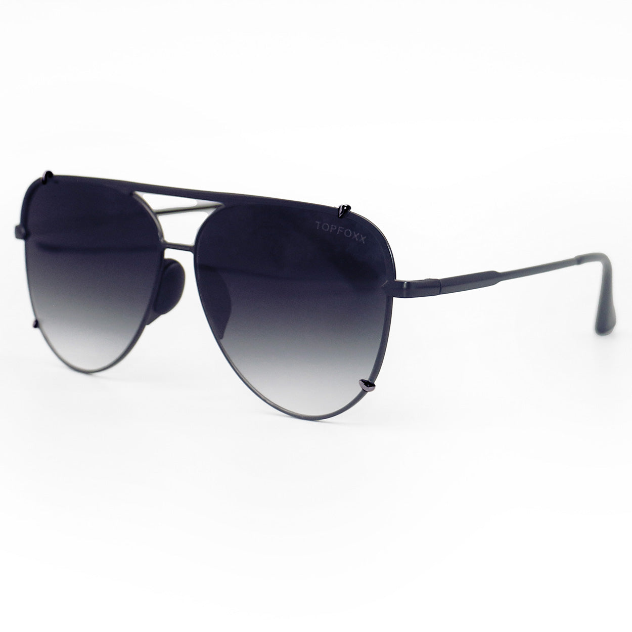 Cristina - Tangle Free - Faded Black Aviator Sunglasses