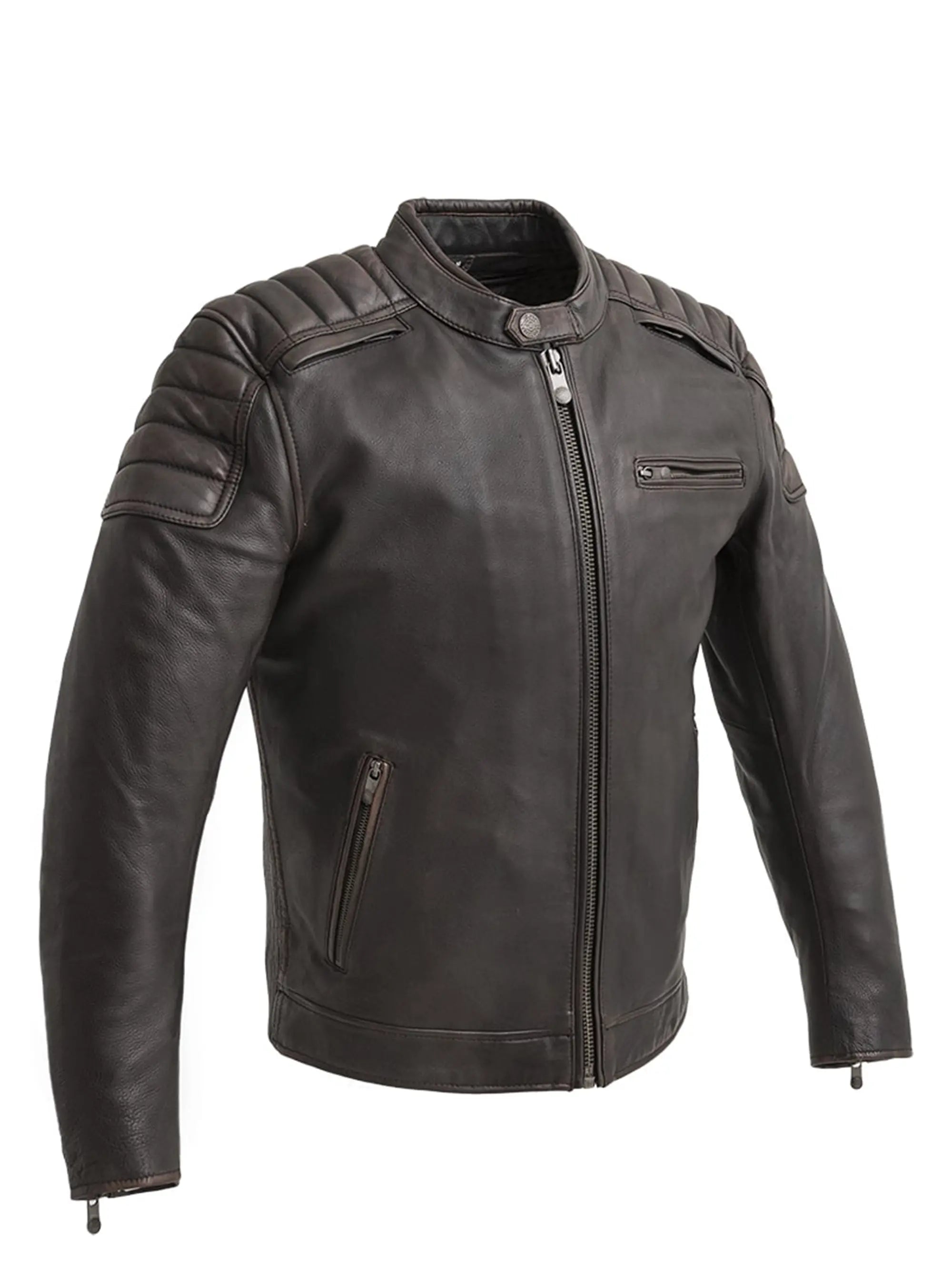 Crusader Men's Motorcycle Leather Jacket