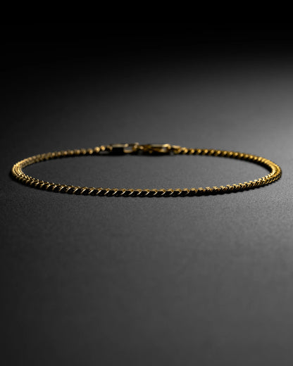 Curb Chain Bracelet, 3MM - 14K Gold