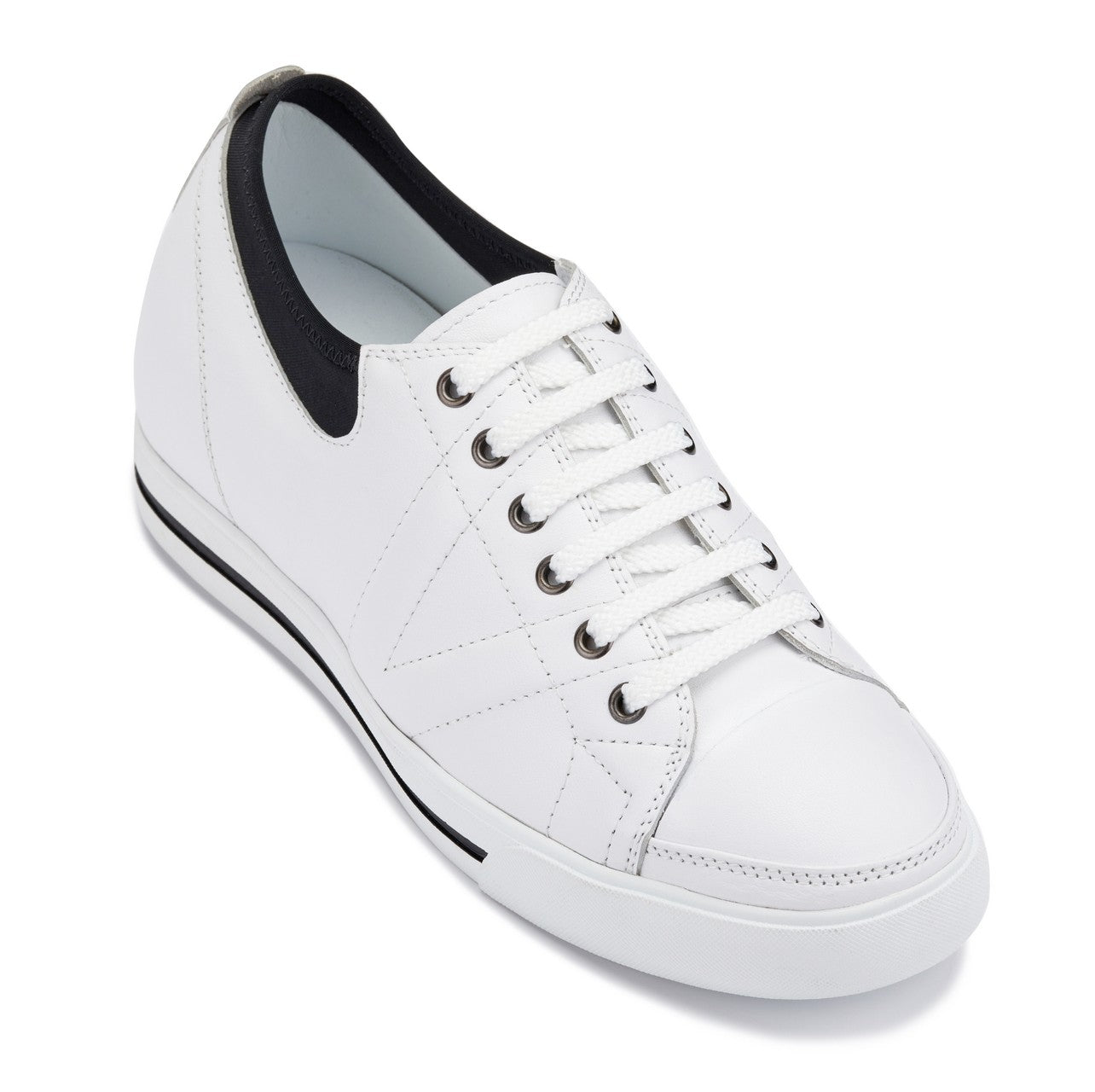 D8171 - 2.4 Inches Taller (White/Black) - Men's Sneakers