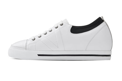 D8171 - 2.4 Inches Taller (White/Black) - Men's Sneakers