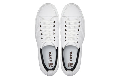 D8171 - 2.4 Inches Taller (White/Black) - Men's Sneakers