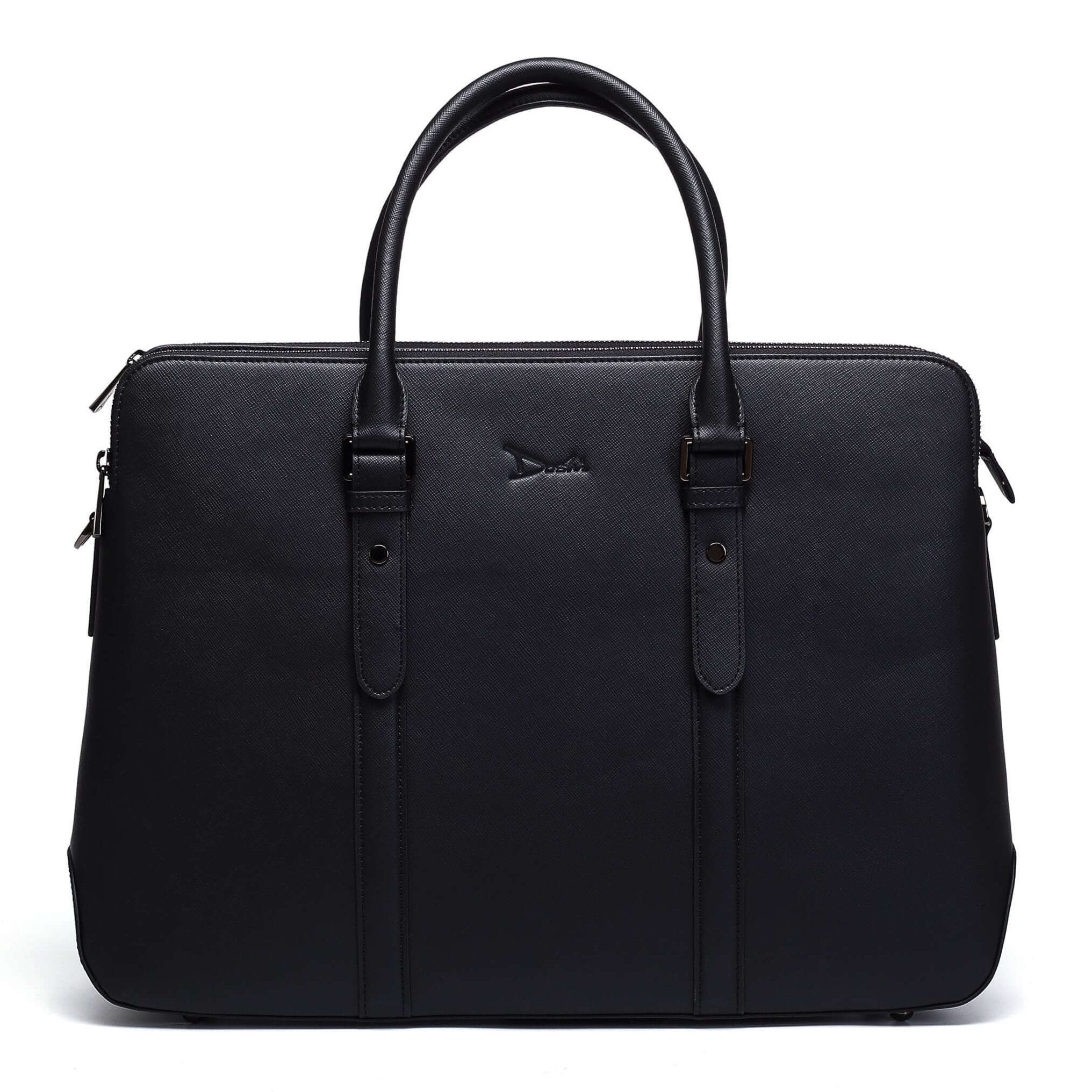 Large Classic Men's Vegan Briefcase 3