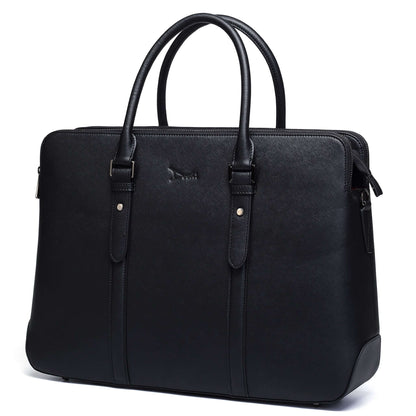 Large Classic Women's Vegan Briefcase 3