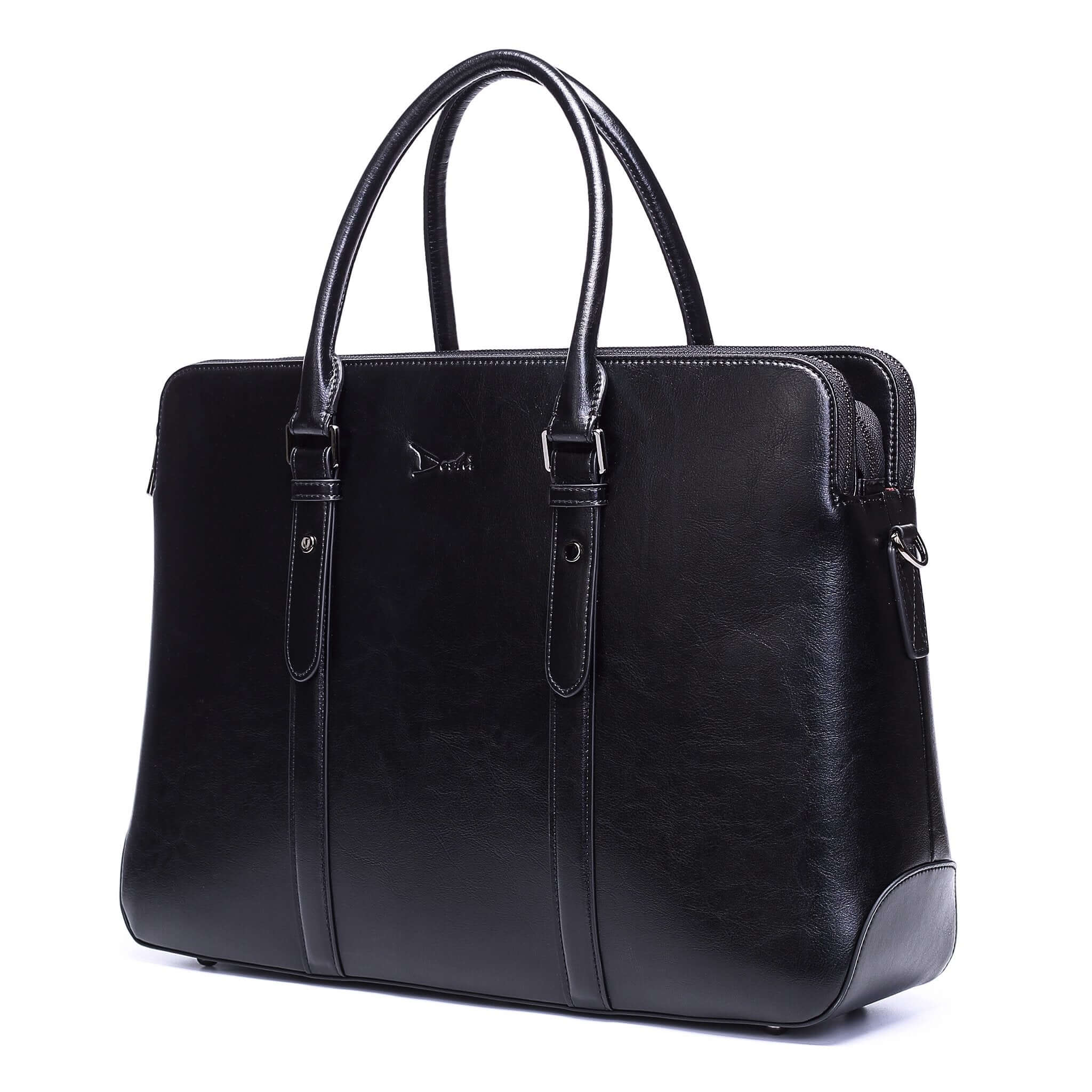 Large Classic Women's Vegan Briefcase 3