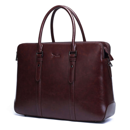 Large Classic Men's Vegan Briefcase 3