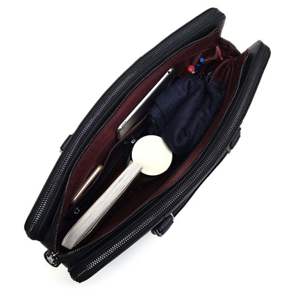 Large Classic Men's Vegan Briefcase 3