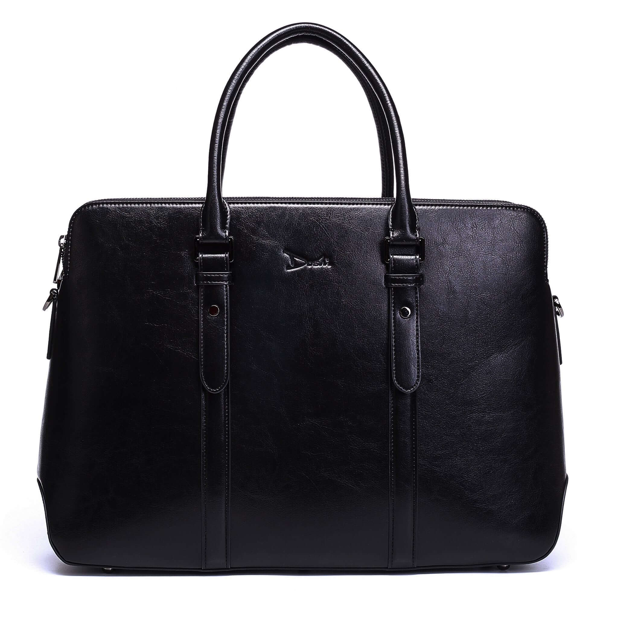 Large Classic Men's Vegan Briefcase 3