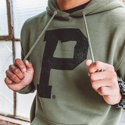 Soft-Blend "P" Hoodie - Olive