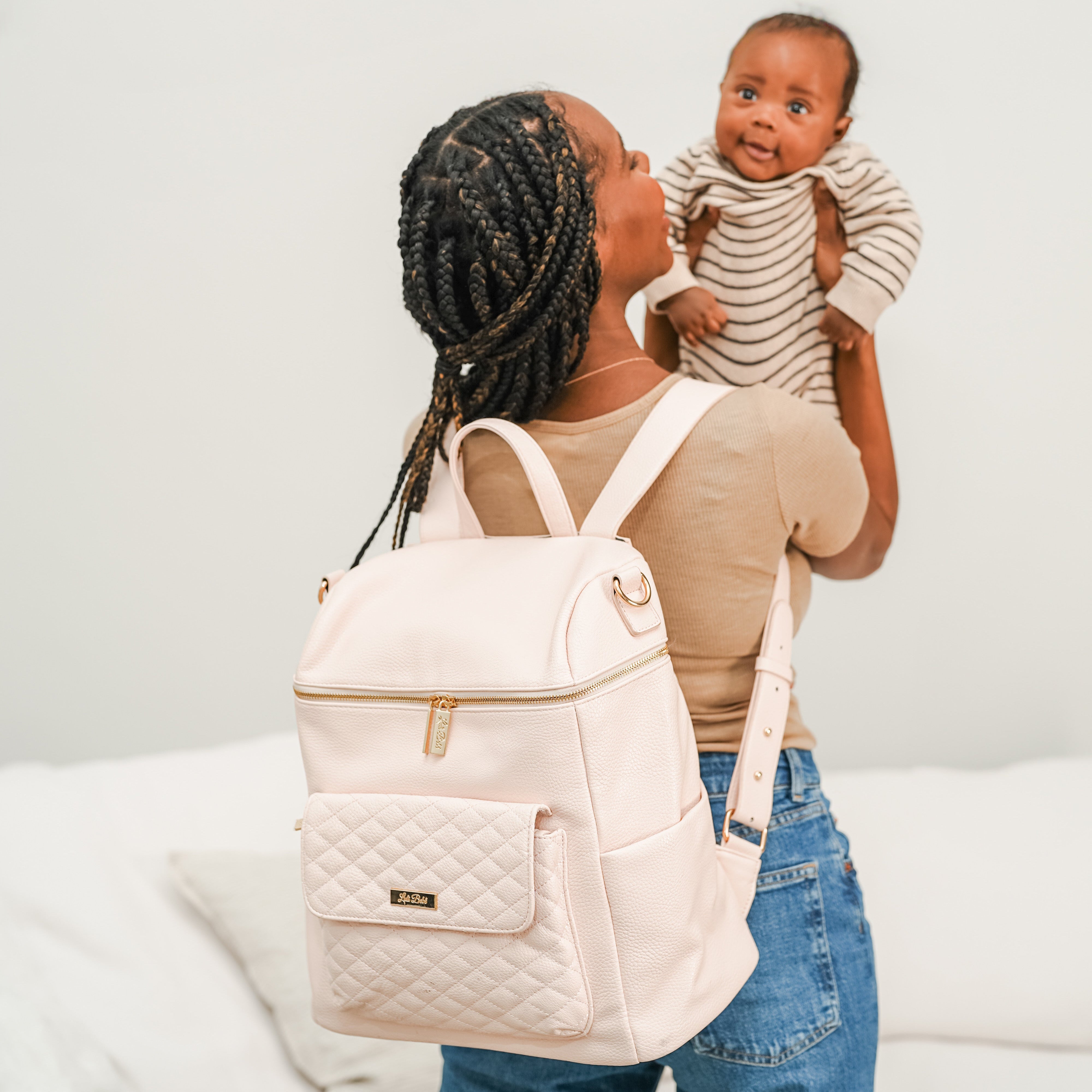 Monaco Diaper Bag | Pastel Pink