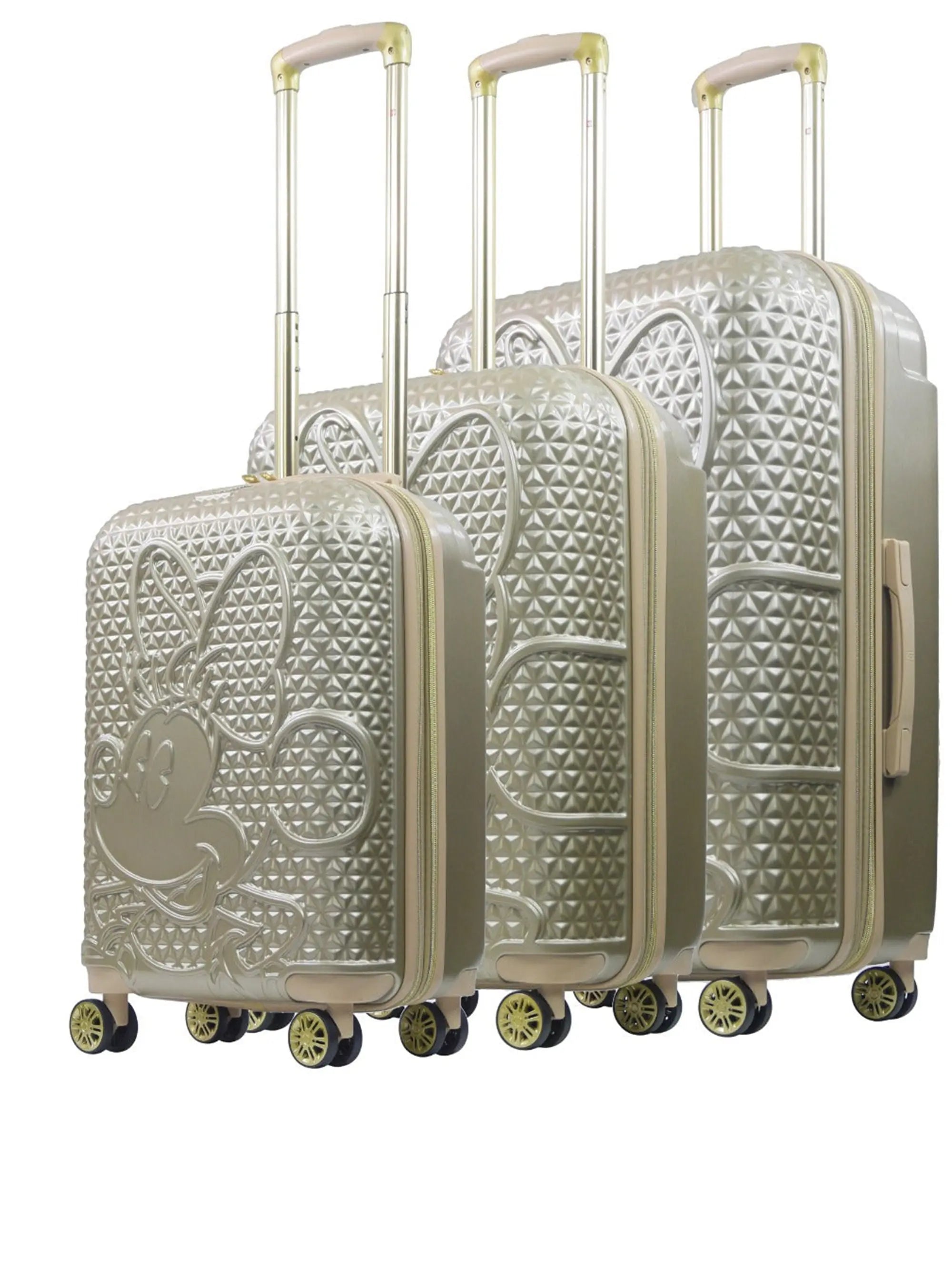 Disney Minnie Mouse Rolling Luggage 3 Piece Set Taupe