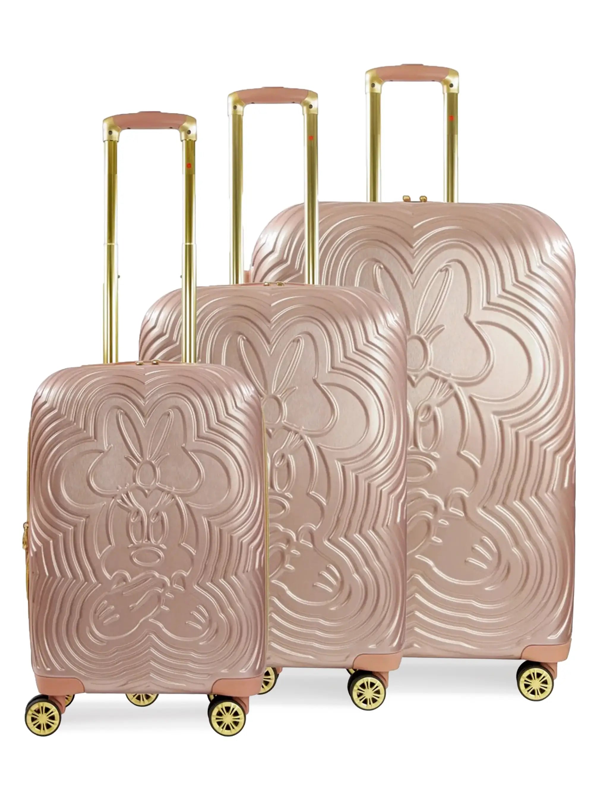 Disney Playful Minnie 3-piece Luggage Set Rose Gold