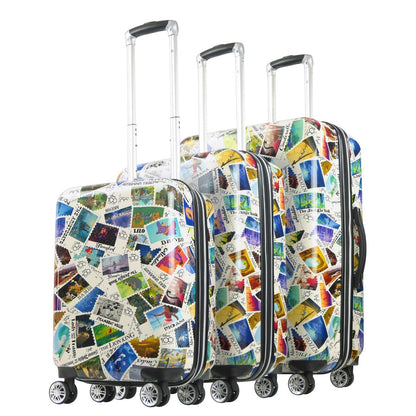 Disney Stamps 3pc Hard-sided Spinner Luggage Set
