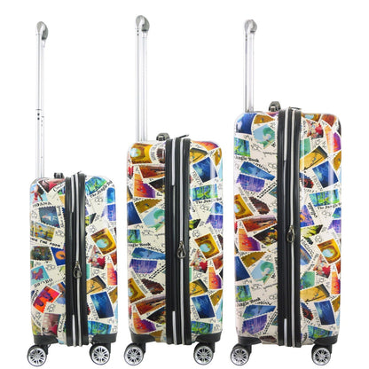 Disney Stamps 3pc Hard-sided Spinner Luggage Set