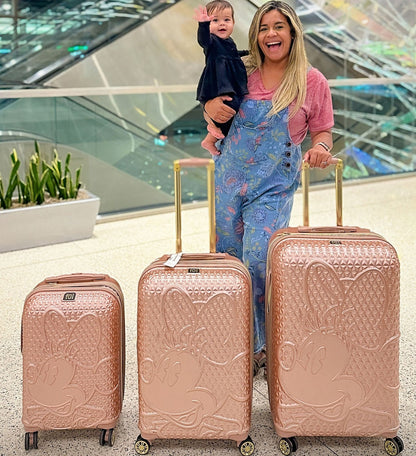 Disney Minnie Mouse FŪL 30" Luggage Spinner Rose Gold