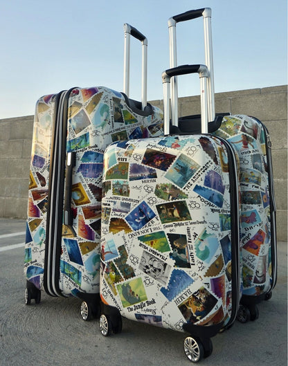Disney Stamps 3pc Hard-sided Spinner Luggage Set